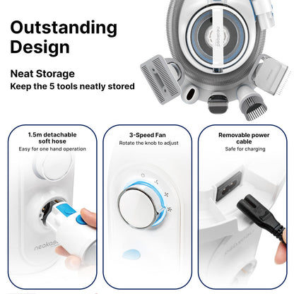 Neakasa P2 Pro 5-in-1 Dog Cat Grooming Kit with Vacuum