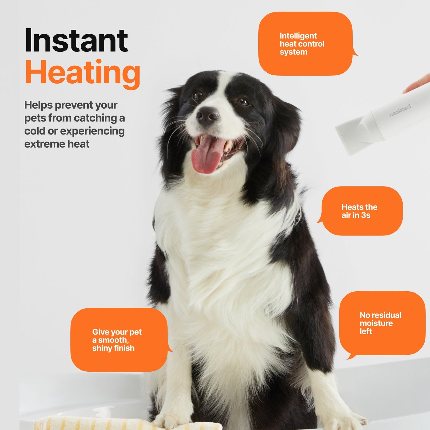 Neakasa F1 Fast Quiet Pet Hair Dryer for Dogs Cats