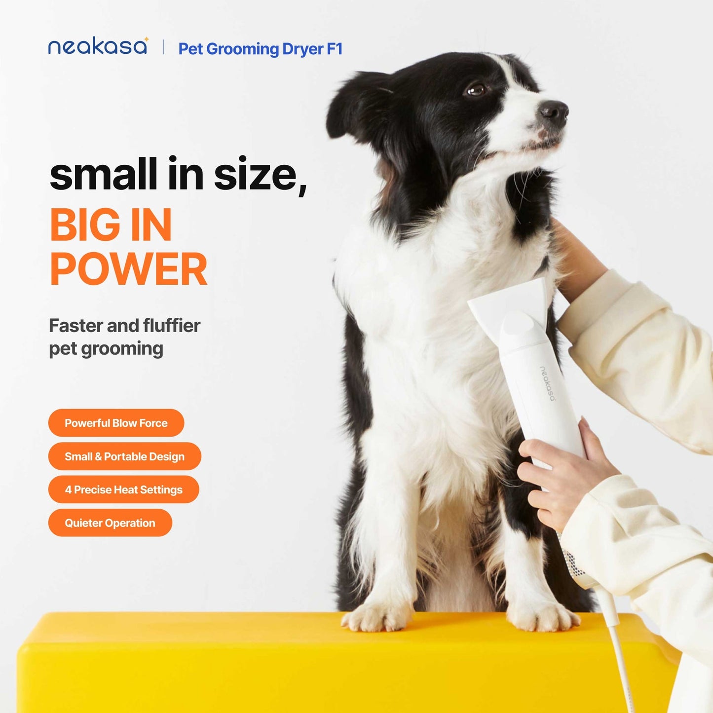 Neakasa F1 Fast Quiet Pet Hair Dryer for Dogs Cats